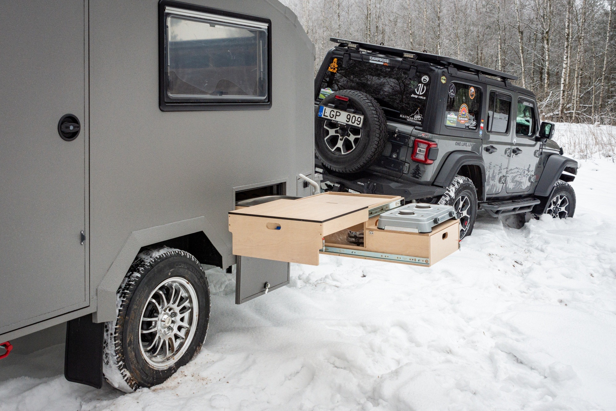 Tinycamper expedition camper kitchen